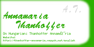 annamaria thanhoffer business card